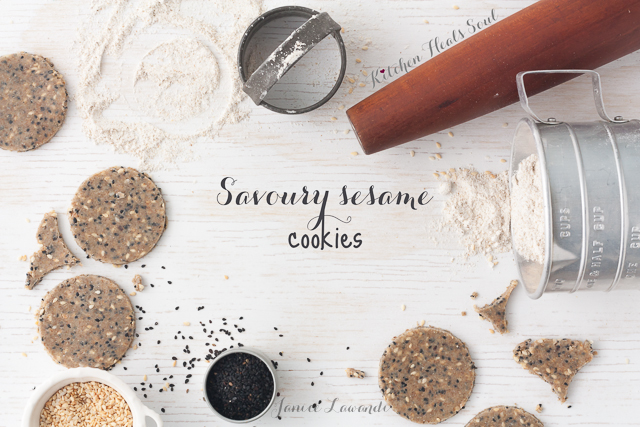 Savoury sesame cookies in the making | Janice Lawandi @ kitchen heals soul