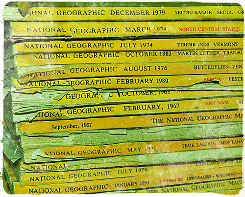 old yellow vintage nationalgeographic