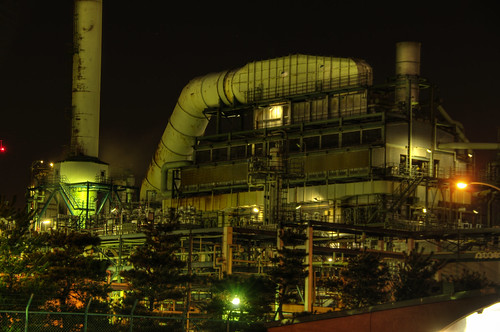 japan architecture landscape industrial nightview hdr photomatix tomakomai