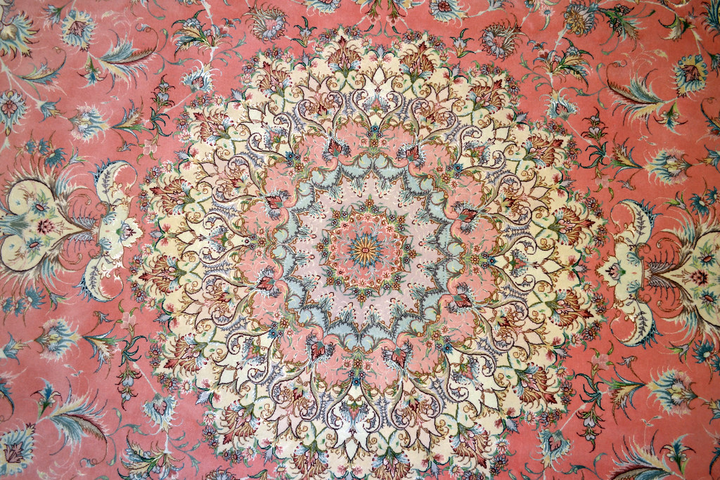 Pink Benam Tabriz 10x13 Persian Rug