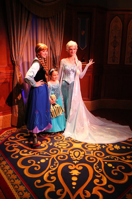 "Frozen" Anna and Elsa at Magic Kingdom meet and greet