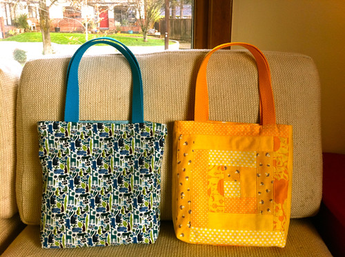 two totes for the littlest warriors