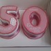 50th Number Birthday cake - Pink topped