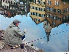 Angler an der Neckarfront