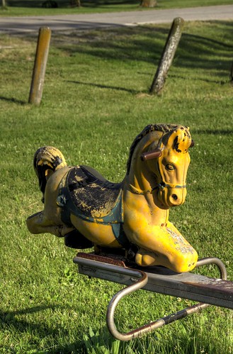 park horse playground highway iowa route roadside smalltown horsey warrencounty route65 us65 libertycenter