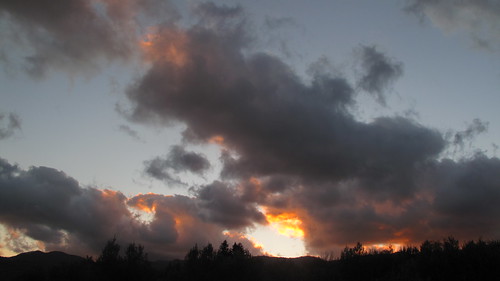 sunset sky clouds fire calabria
