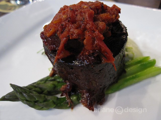 Braised Beef Shin, Smoked Tomato, Pomme Puree, Asparagus