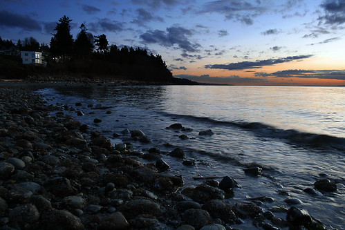 ocean blue sunset beach canon washington rocks waves rocky evergreens sound pacificnorthwest wa pugetsound mukilteo