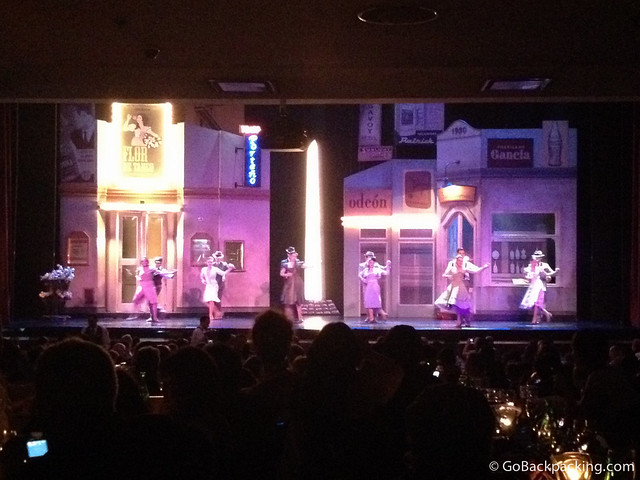 The opening scene from the Tango Porteno dinner show