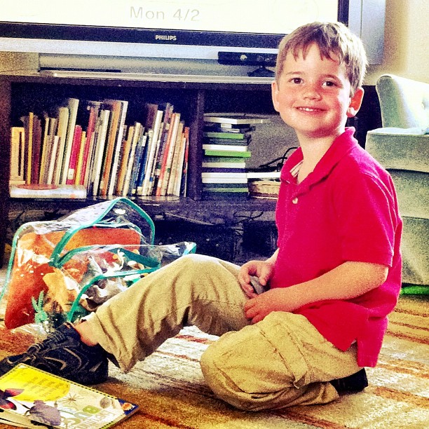 Five. FIVE! {I'm "blue" he's growing up so fast.} #aprilphoto366