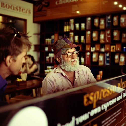 Old man in Cafe