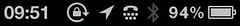Teletype (TTY)-Symbol in der Apple iPhone-Statusleiste