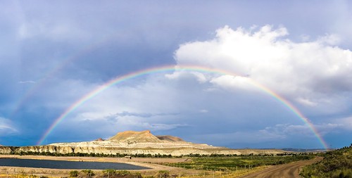 panorama clouds landscape rainbow greenriver wyoming godpainting