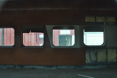 Milwaukee Road Coach 604 - Interior, w/ Olympian Hiawatha Angle Window Band Wood