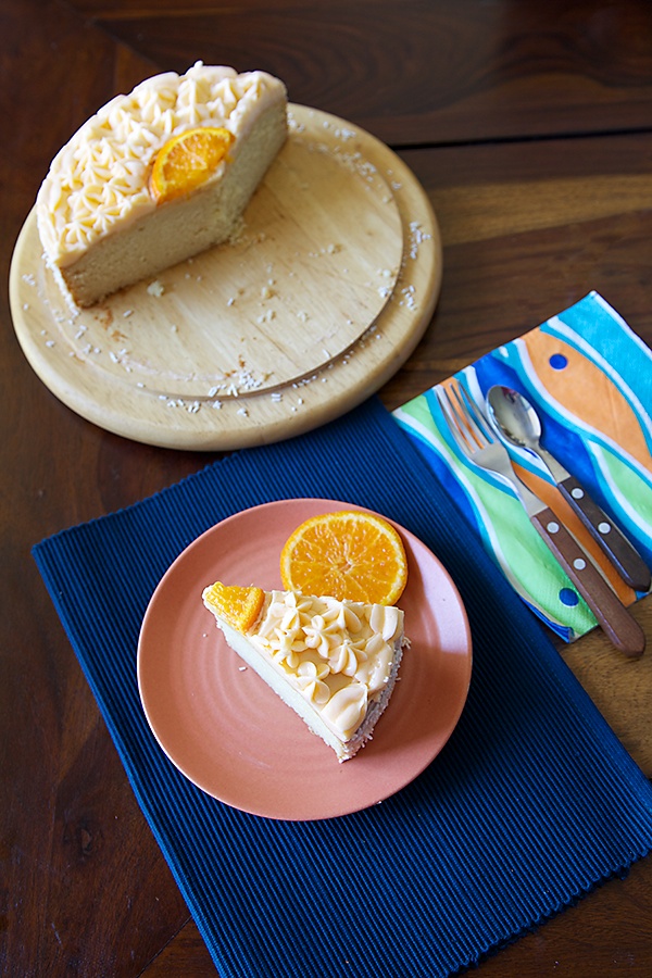 Eggless Orange Cake With Orange Buttercream Frosting