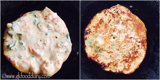 Bread Uttappam Recipe for Toddlers and Kids - step 4