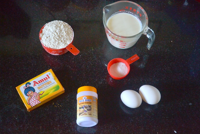 Ingredients for classic waffles