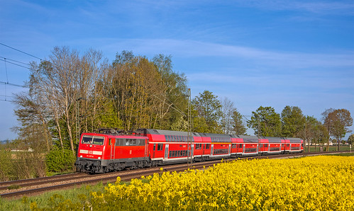 railroad germany bayern railway trains bahn mau germania ferrovia treni br111 nikond7100 radlzug re59272