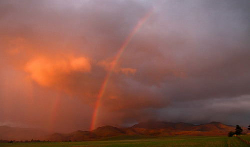 sunset rain clouds rural rainbows sanbenitocounty canon7d