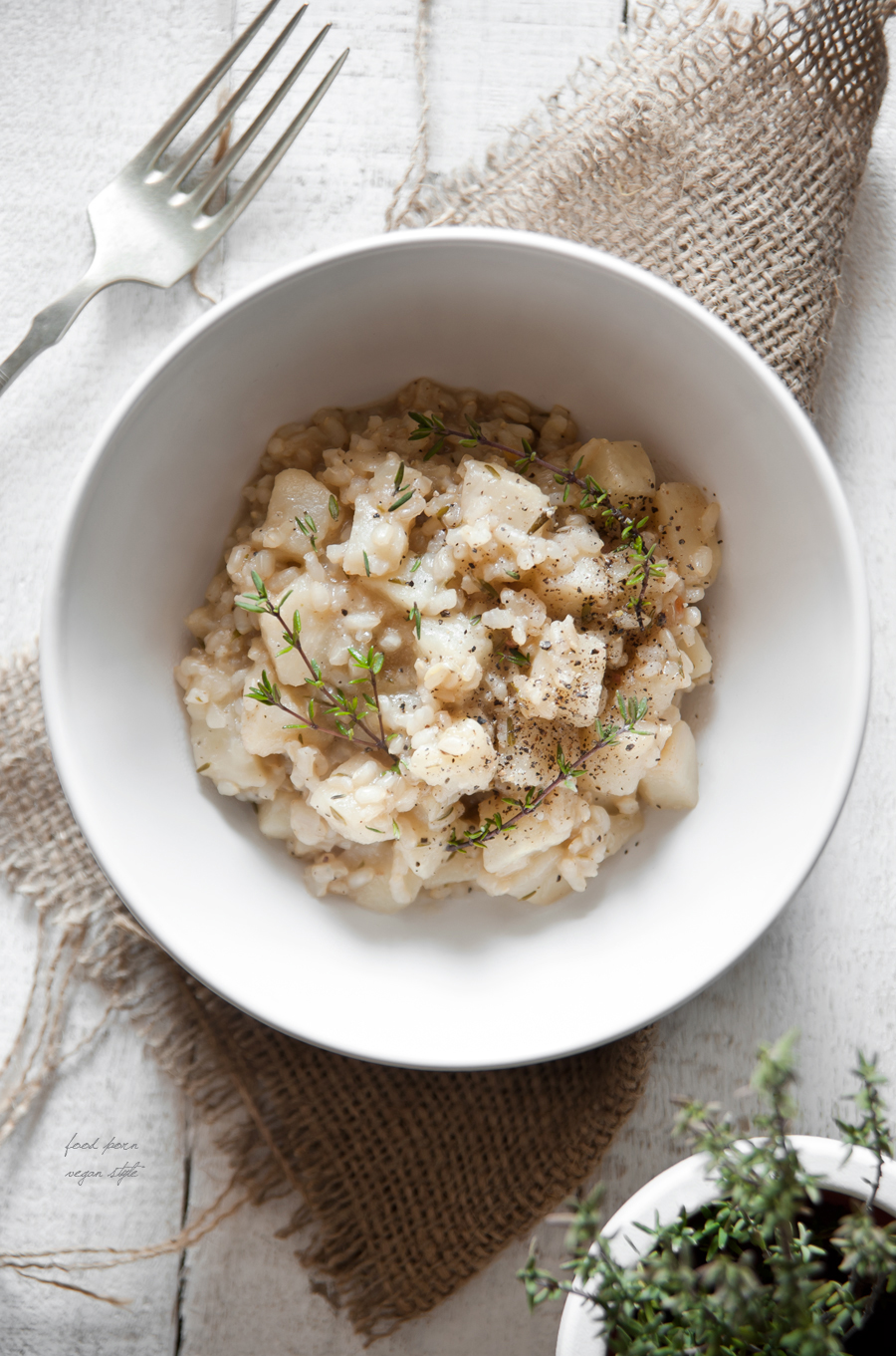 Risotto with celeriac and thyme