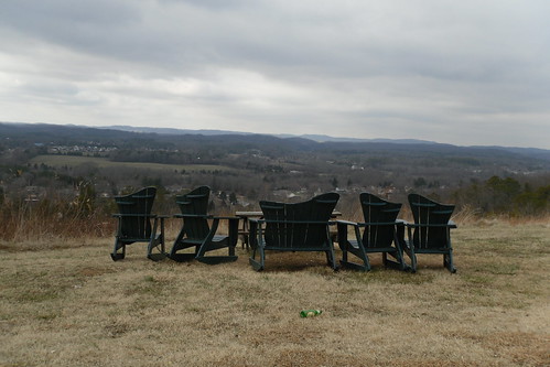 mountains view chairs hill lawn
