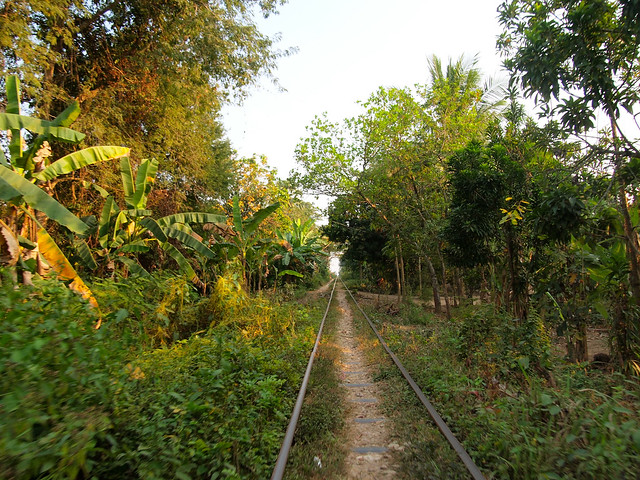 Bamboo Train in Battambang, Cambodia