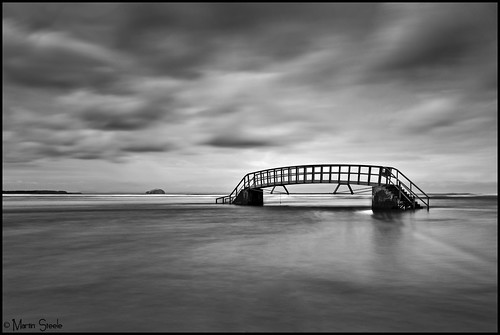 bridge sea bay scotland long exposure tide dunbar belhaven