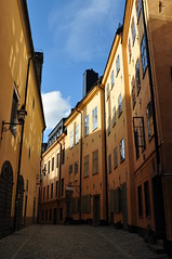 Une rue de Gamla stan, Stockholm, Suède.