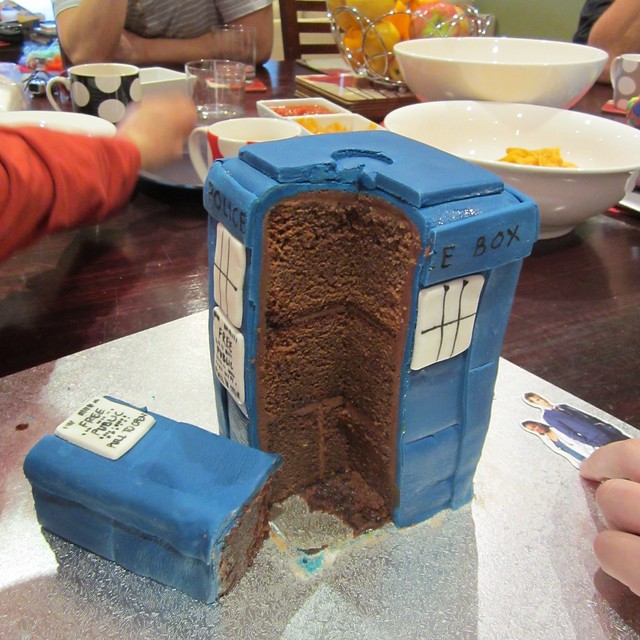 Doctor Who TARDIS Police Box cake