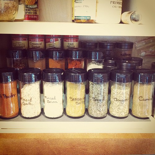 Pretty, new spice jars.