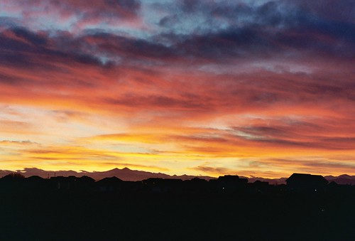 sunset sky mountains color film clouds geotagged evening nikon colorado eaton rockymountains n80 weldcounty