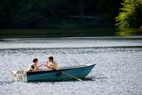 Couple in a Row Boat