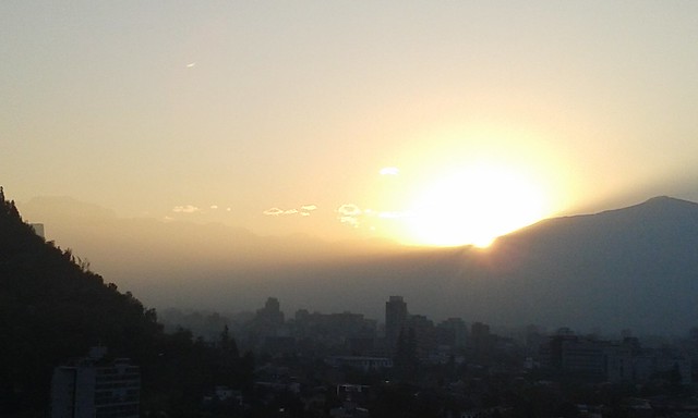sunrise over the andes