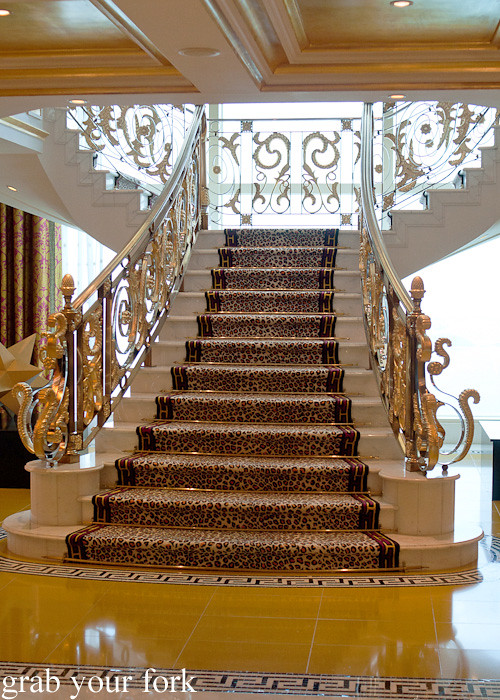 Leopard print staircase in the Royal Suite of Burj Al Arab, Dubai