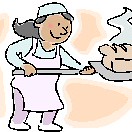 woman making bread
