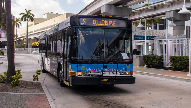 miami dade transit route s (119) bus at adrienne arsht cen