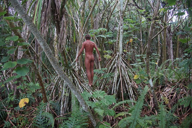 naturist 0000 forest near Kalani resort, Hawaii, USA