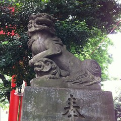 狛犬探訪 新宿花園神社 子取り玉取り