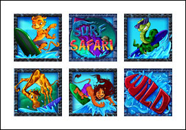 free Surf Safari slot game symbols
