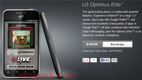 Virgin Mobile LG Optimus Elite