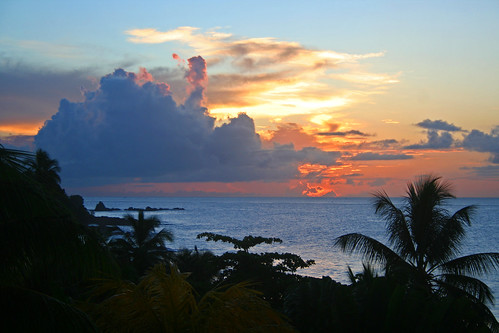 sunset sky island tropical caribbean tobago kevinhughes