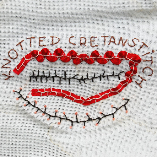 tast 2012 #22: knotted cretan stitch