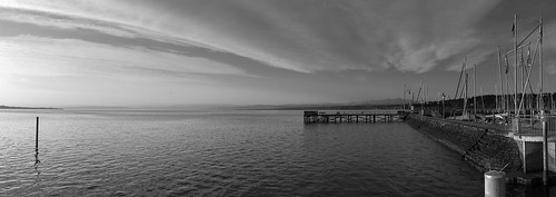 sky panorama lake alps water ferry clouds sunrise germany pier blackwhite ship harbour shore konstanz lakeofconstance canoneos450d