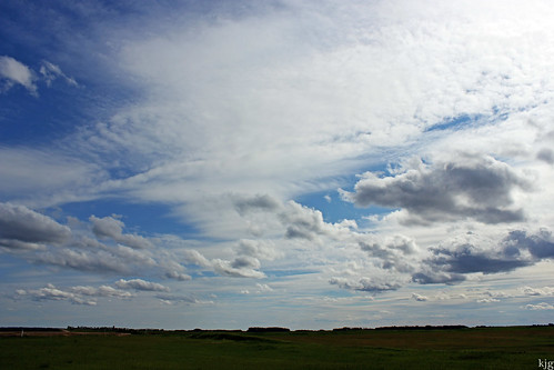 blue sky white nature clouds cloudy saskatchewan prairies