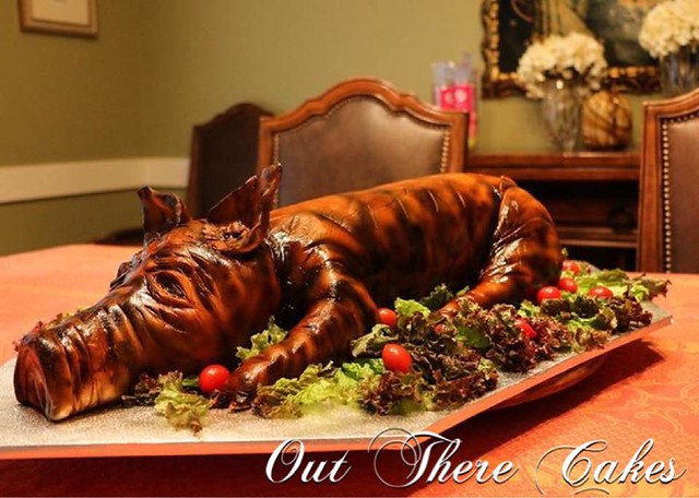 Bacon, the Little Piggy that went to a BBQ by Kelly Joel of Out There Cakes