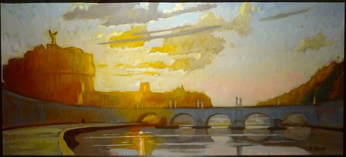 newyork rome binghamton tiberriver junesunrise oilonlinen briankeeler robersonmuseumsciencecenter heliodelictopography expressionsofsundrenchedforms theartofbriankeeler tiberriverjunesunriserome