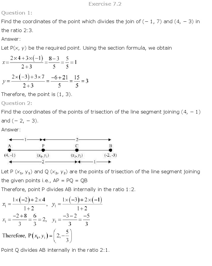 NCERT Solutions For Class 10 Maths Chapter 7 Coordinate Geometry PDF Download freehomedelivery.net