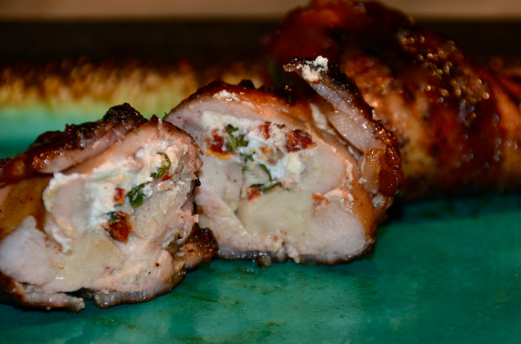 Bacon wrapped chicken thighs
