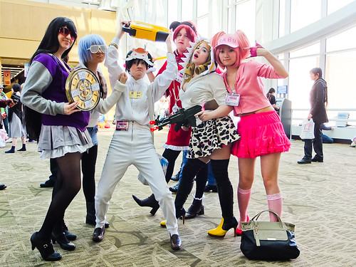 Madoka parody cosplay group