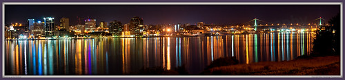 city nightphotography bridge urban canada nova skyline night photography lights nikon cityscape waterfront view illumination atlantic marc scotia halifax macdonald maritimes d90 geuzinge marcgeuzingephotography